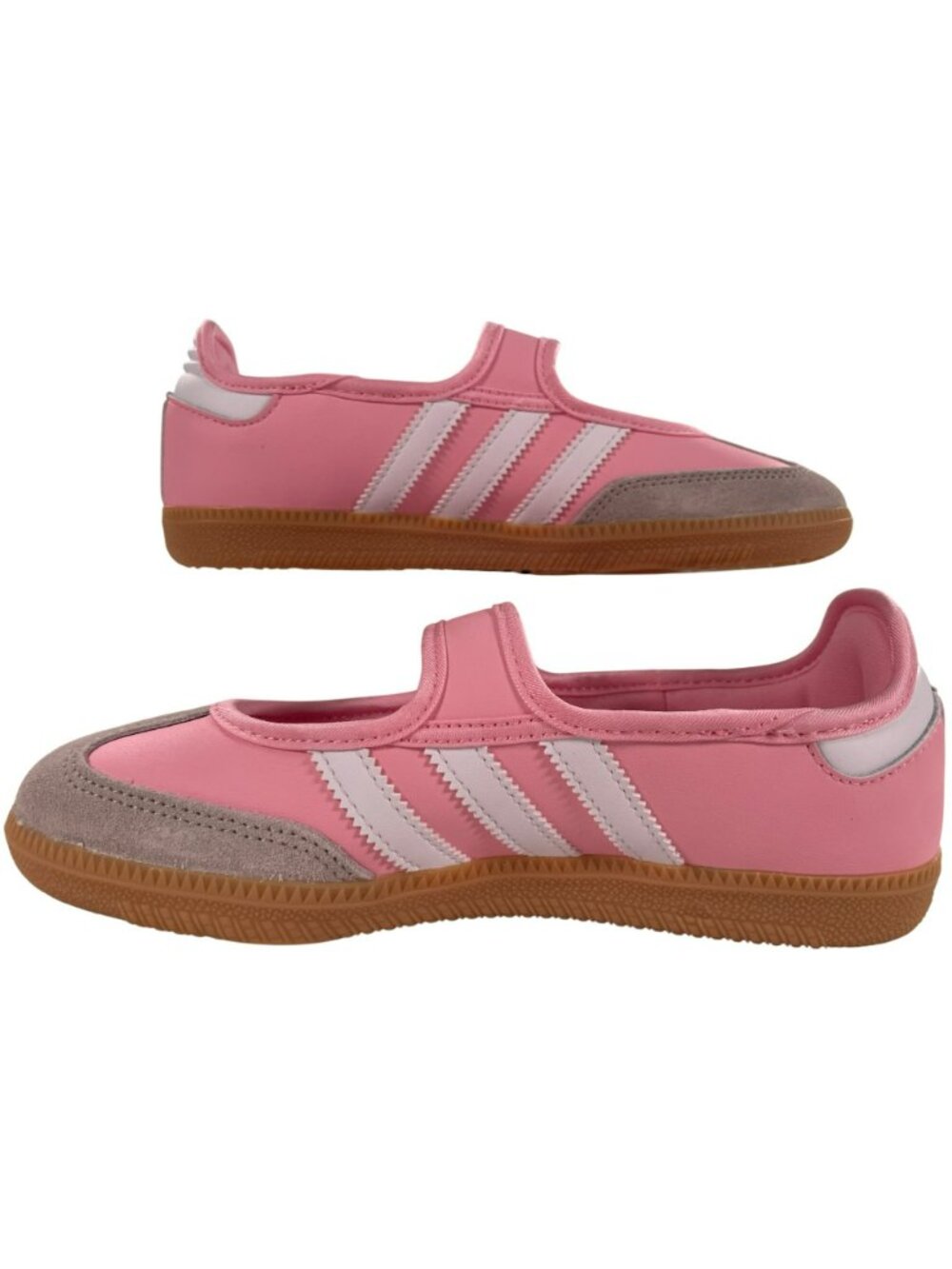 Adidas Samba Jane J Kids Velcro School Sneakers Pink/White Size 5 EU 37 1/3 NEW - Picture 2 of 11